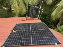 Solar panels on roof