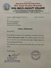 Goa Multi Faculty College, Dharbandora